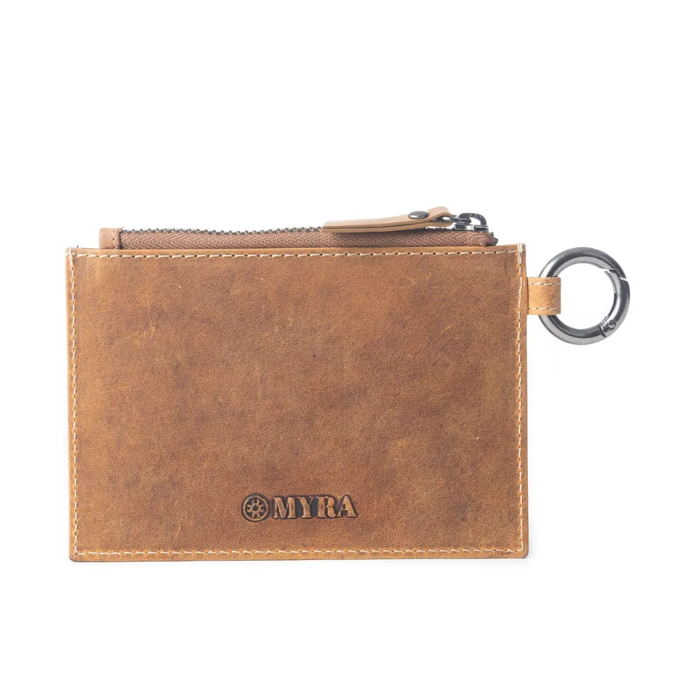 Wind Rider Credit Card Holder In Brown sold by Myra Bag product image thumbnail 3