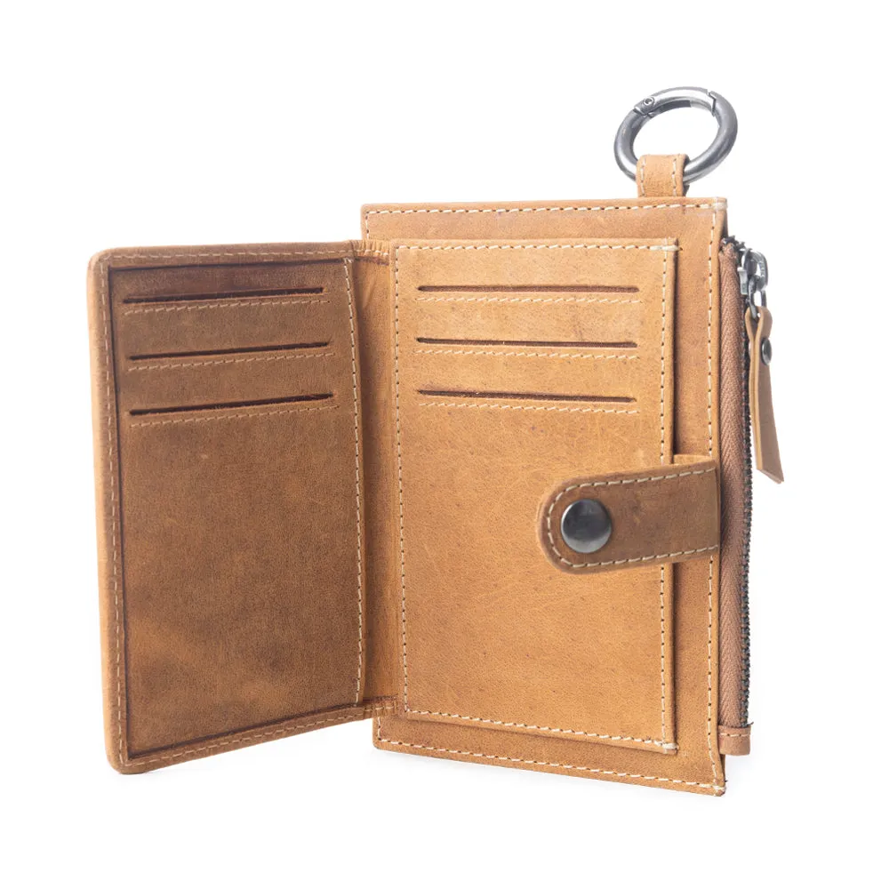 Wind Rider Credit Card Holder In Brown sold by Myra Bag product image thumbnail 4