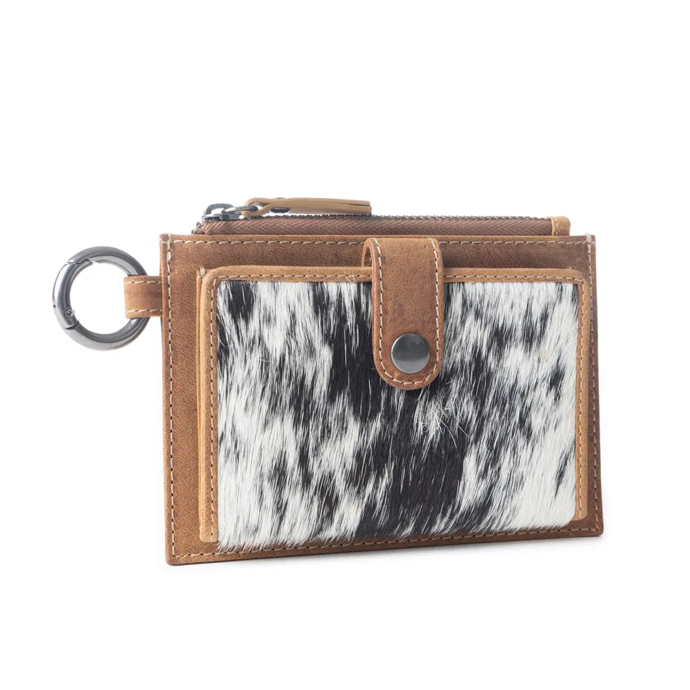 Wind Rider Credit Card Holder In Black & White sold by Myra Bag product image thumbnail 2