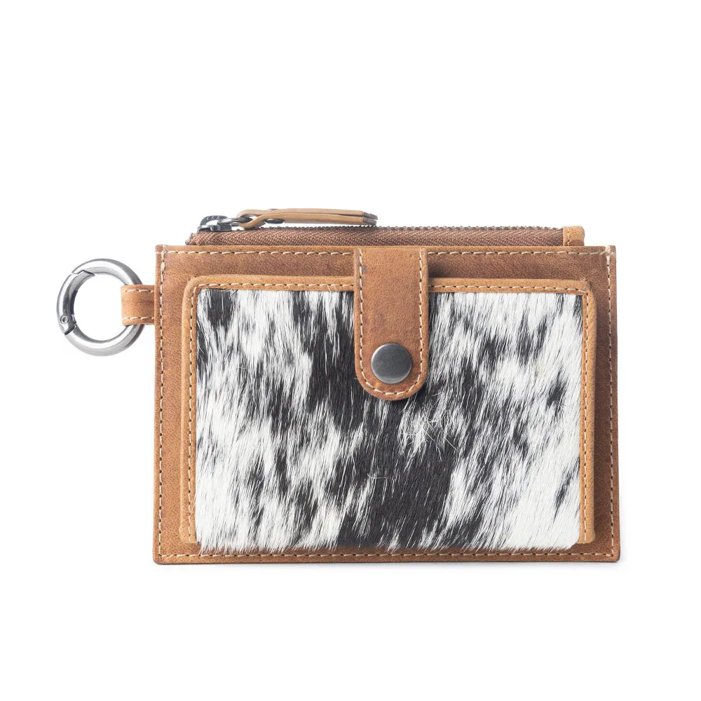 Wind Rider Credit Card Holder In Black & White sold by Myra Bag