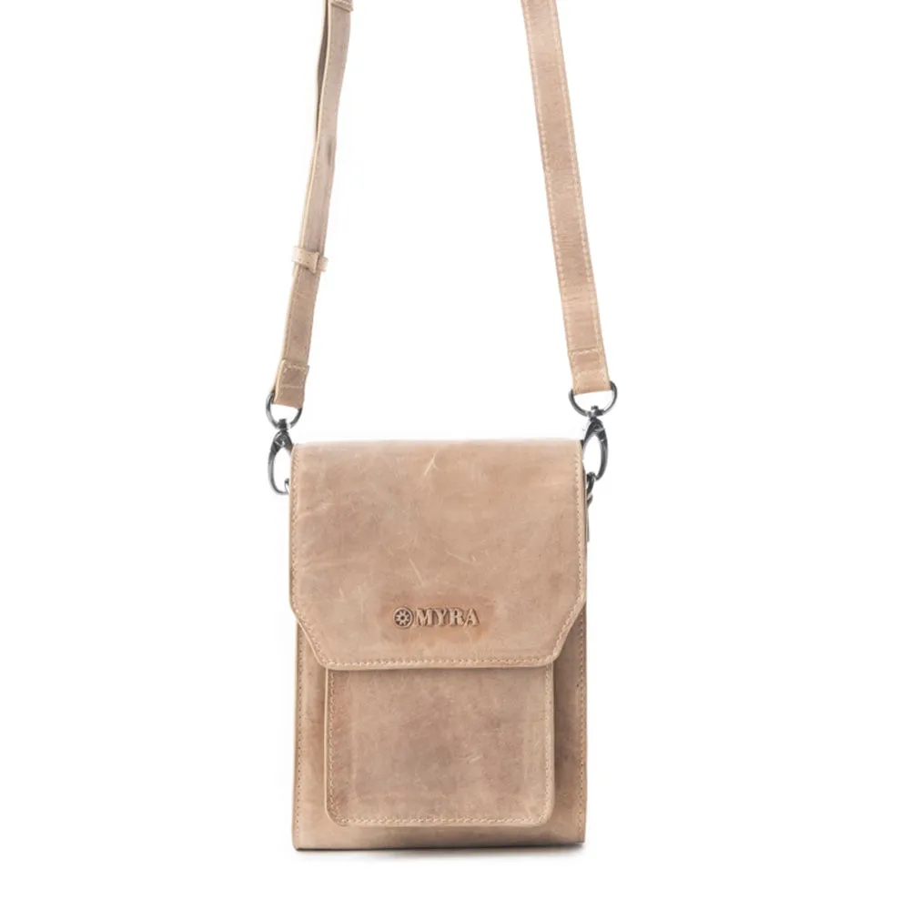 Padrina Trail Leather Bag In Sand sold by Myra Bag