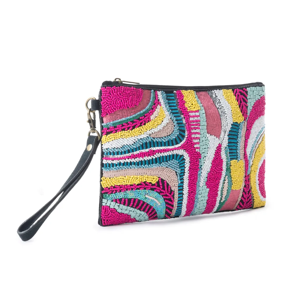 Flowing River Pouch In Pink sold by Myra Bag product image thumbnail 2