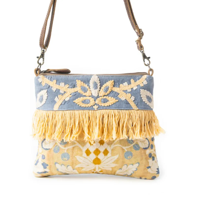 L'Monique Embroidered Crossbody Bag sold by Myra Bag