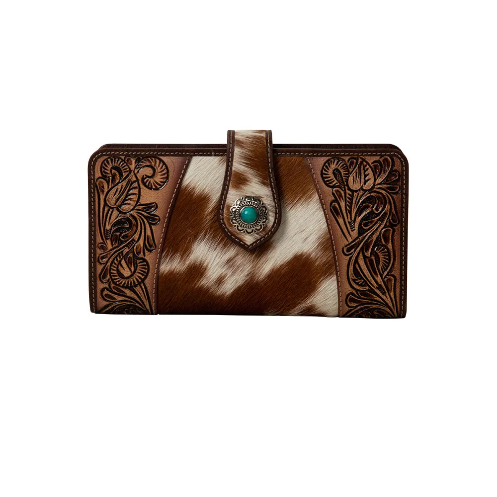 Roscoe Ridge Hand-Tooled Wallet sold by Myra Bag