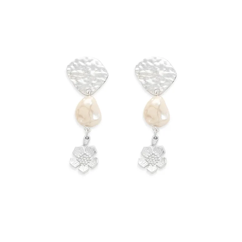 Desert Bloom & Pearl Earrings sold by Myra Bag