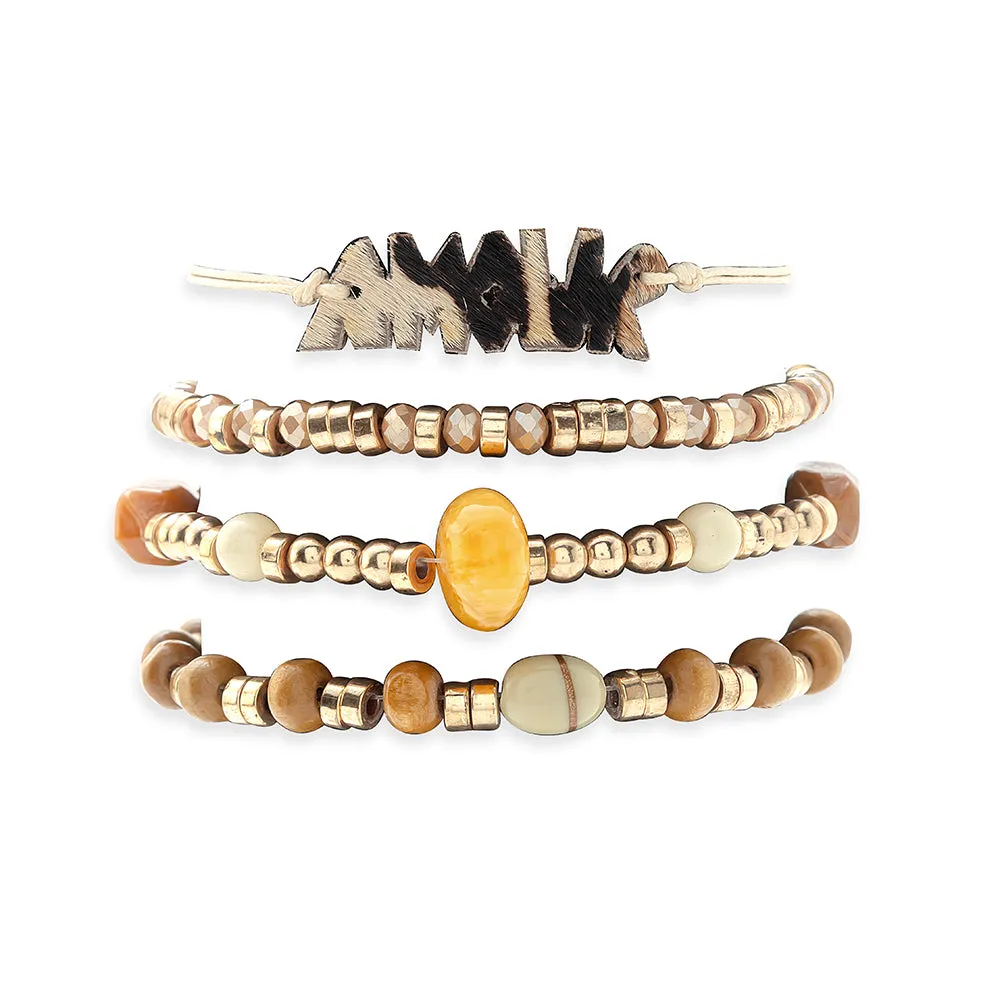 Honey Love Stacked Bracelet sold by Myra Bag