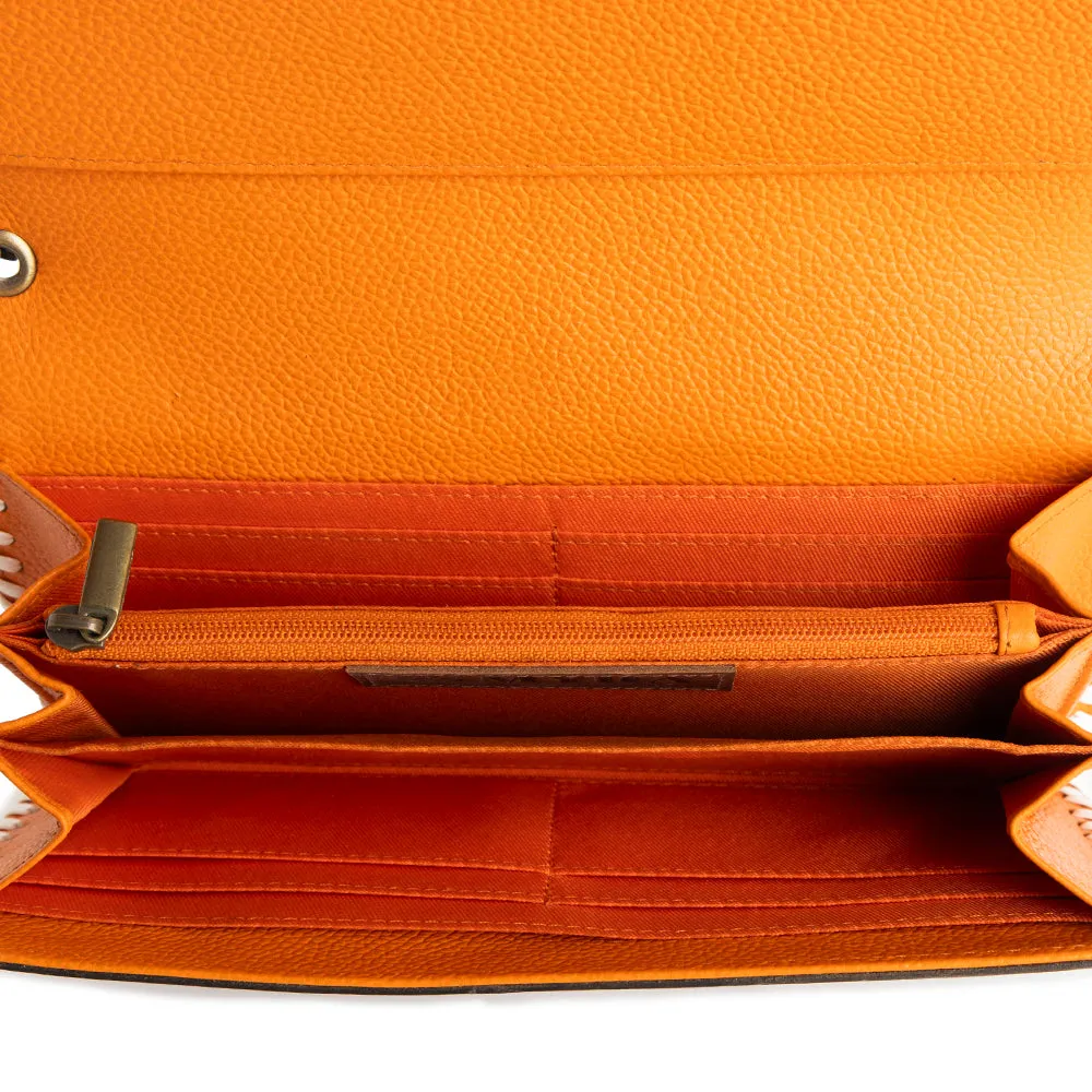 Desert Roses Wallet in Crimson In Orange sold by Myra Bag product image thumbnail 4