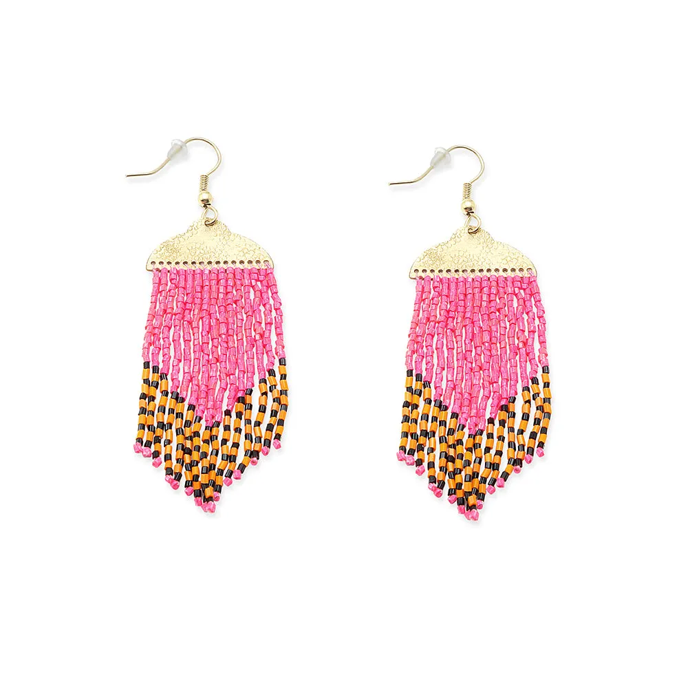 Desert Cascade Beaded Earrings sold by Myra Bag