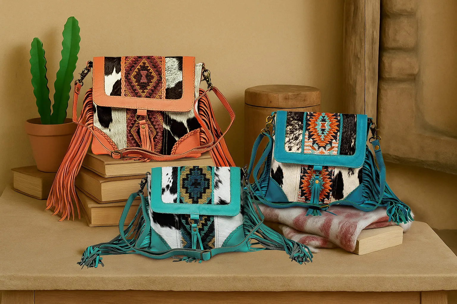 Tonga Ridge Canvas & Hairon Bag Variant Combo sold by Myra Bag