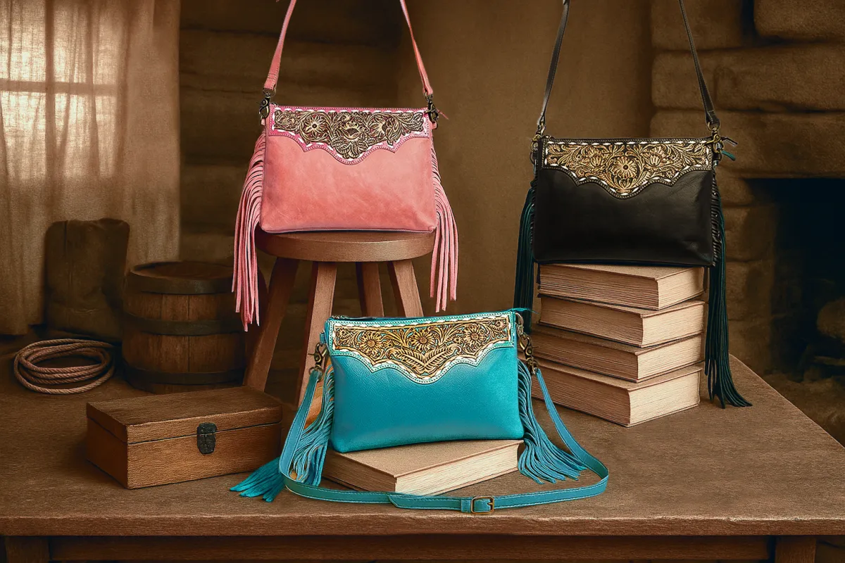 Chaparral Ridge Hand-Tooled Bag Variant Combo sold by Myra Bag