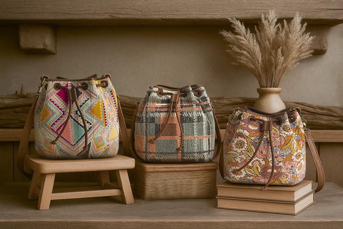 Pastel Desert Sunrise Bucket Bag Variant Combo sold by Myra Bag