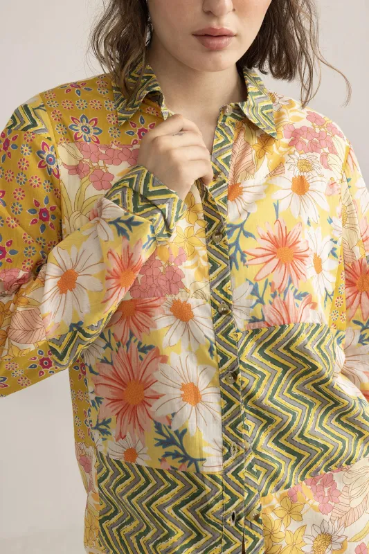 Zest & Bloom Shirt in Boho Yellow sold by Myra Bag