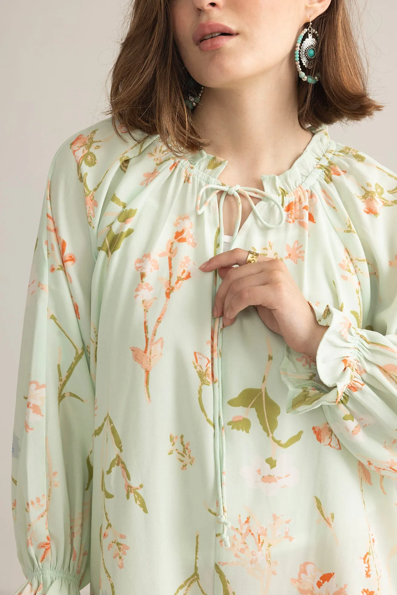 Wildflower Whisper Mini Dress in Mint sold by Myra Bag product image thumbnail 5