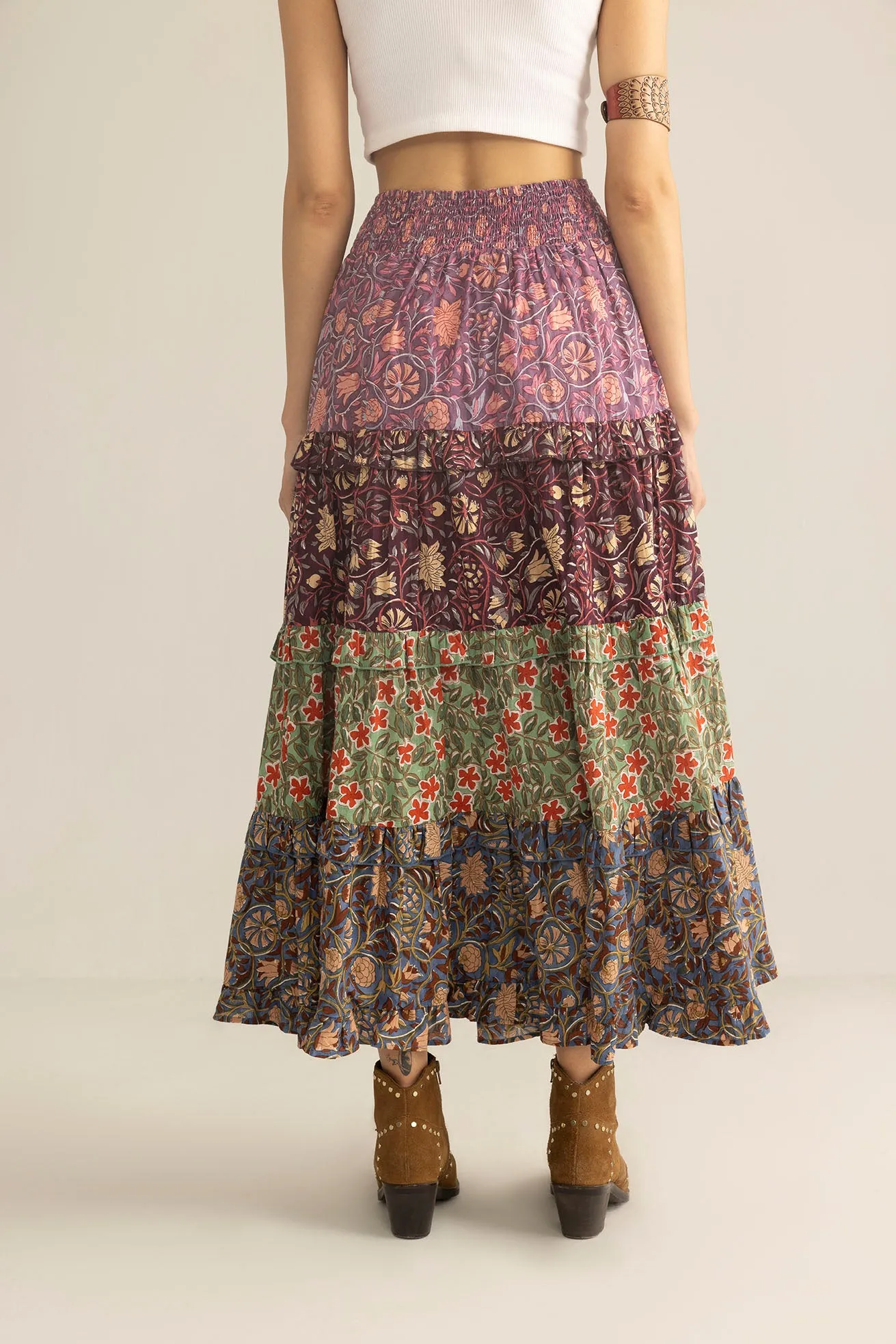 Kismet Patchplay Skirt in Mix-Match Print sold by Myra Bag product image thumbnail 3