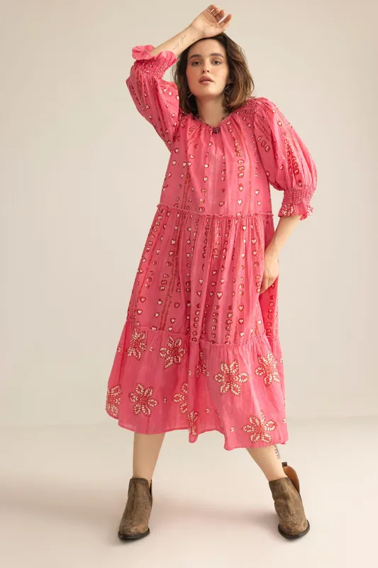 Gypsy Heart Dress in Poppy Red sold by Myra Bag