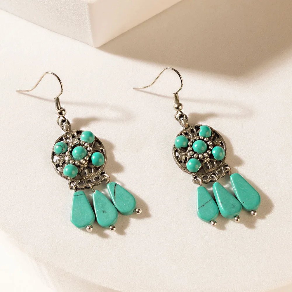 Coppertrail Earrings in Cactus Blue sold by Myra Bag