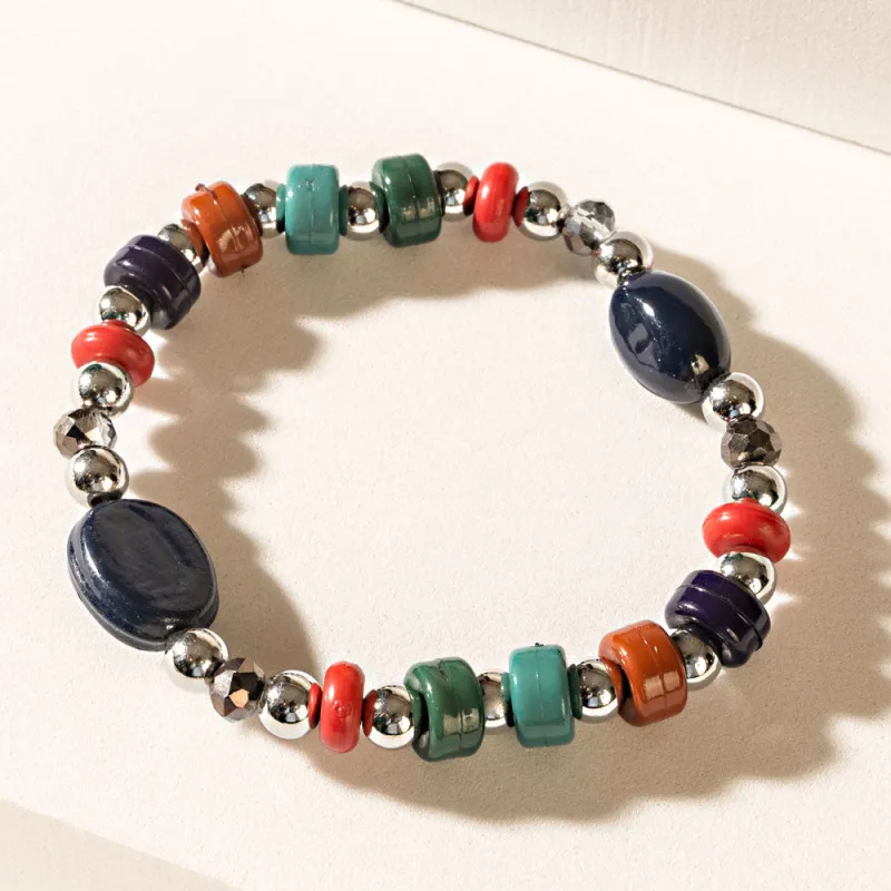 Islander Bliss Stack Bracelet in Lagoon Coral sold by Myra Bag