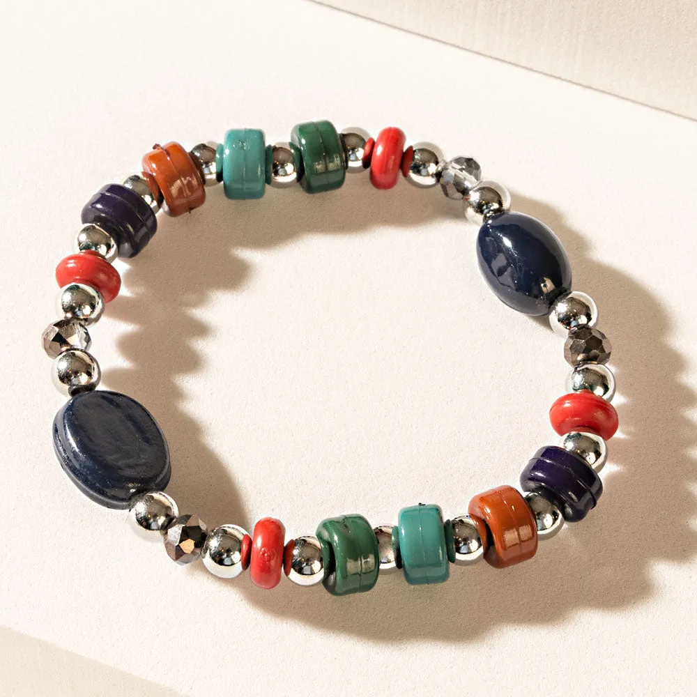 Islander Bliss Stack Bracelet in Lagoon Coral sold by Myra Bag