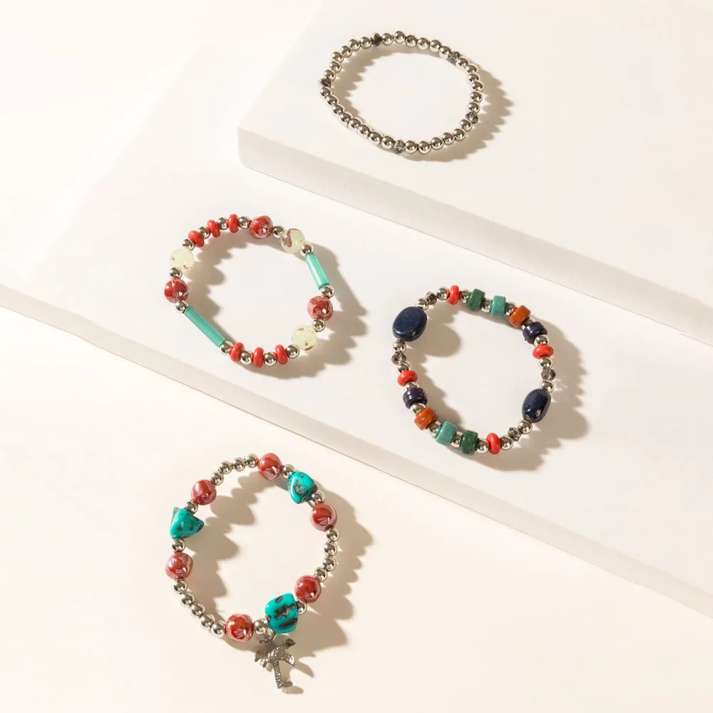 Islander Bliss Stack Bracelet in Lagoon Coral sold by Myra Bag product image thumbnail 2