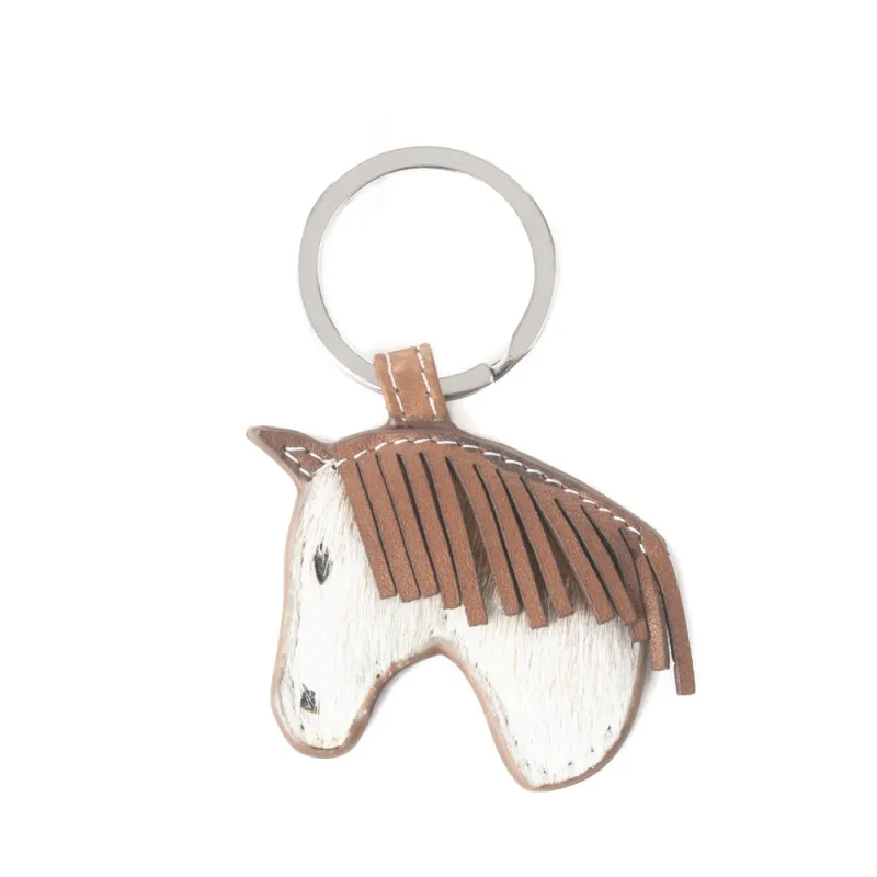 Saddle Up Hairon Key Fob in Snow Ivory sold by Myra Bag