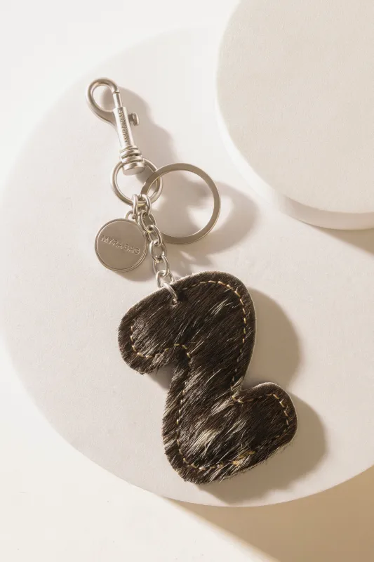 Alpha 'Z' Hairon Bag Charm in Vanilla Dust sold by Myra Bag