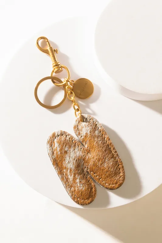 Alpha 'N' Hairon Bag Charm in Brown & White sold by Myra Bag