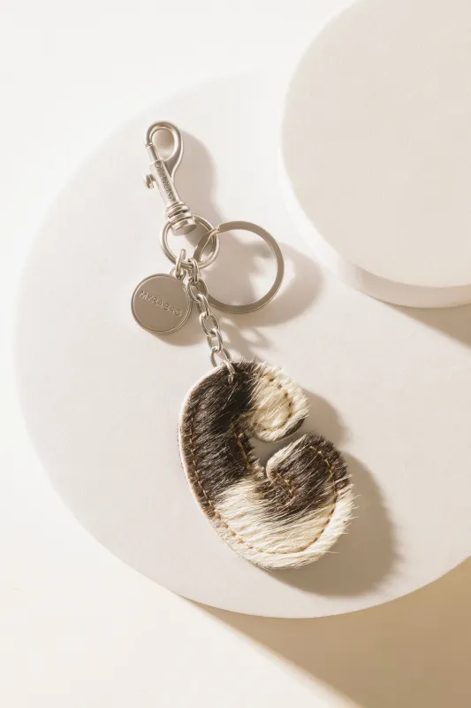 Alpha 'G' Hairon Bag Charm in Vanilla Dust sold by Myra Bag