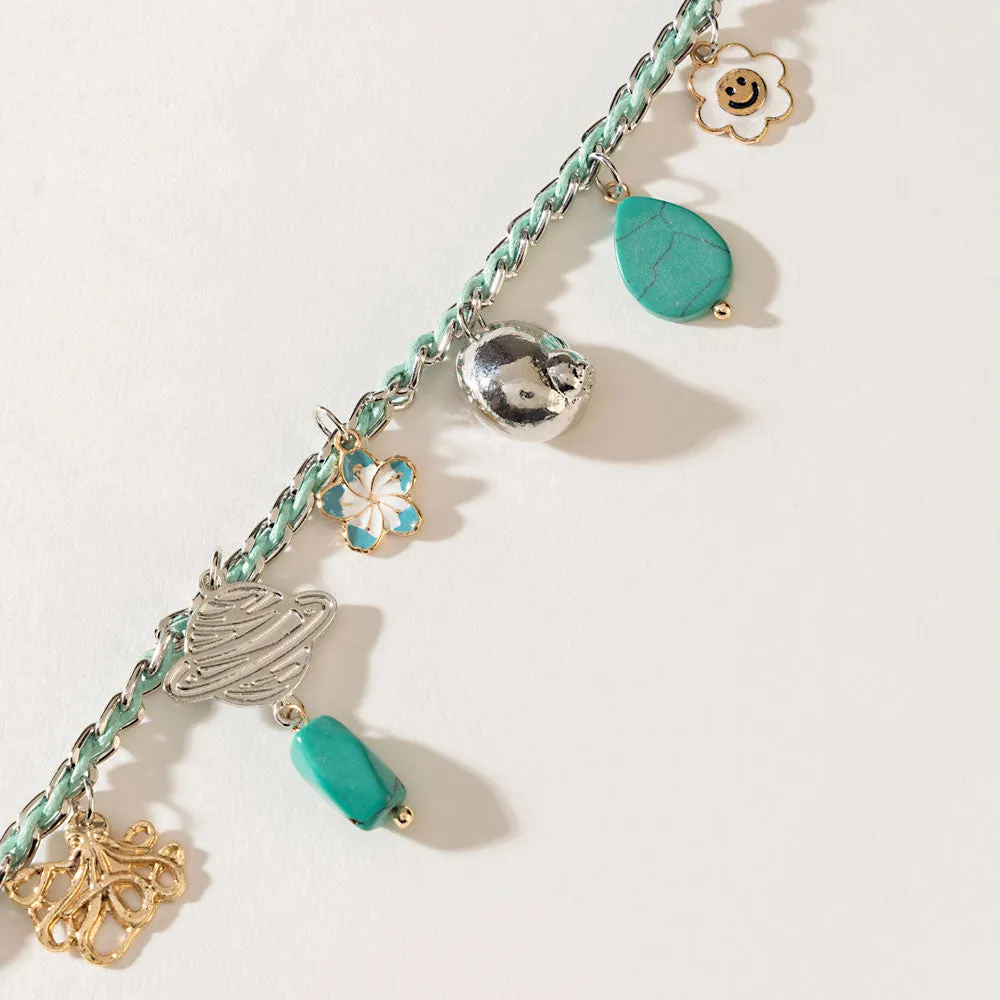 Seaside Relic Bag Charm in Lagoon Blue sold by Myra Bag product image thumbnail 4