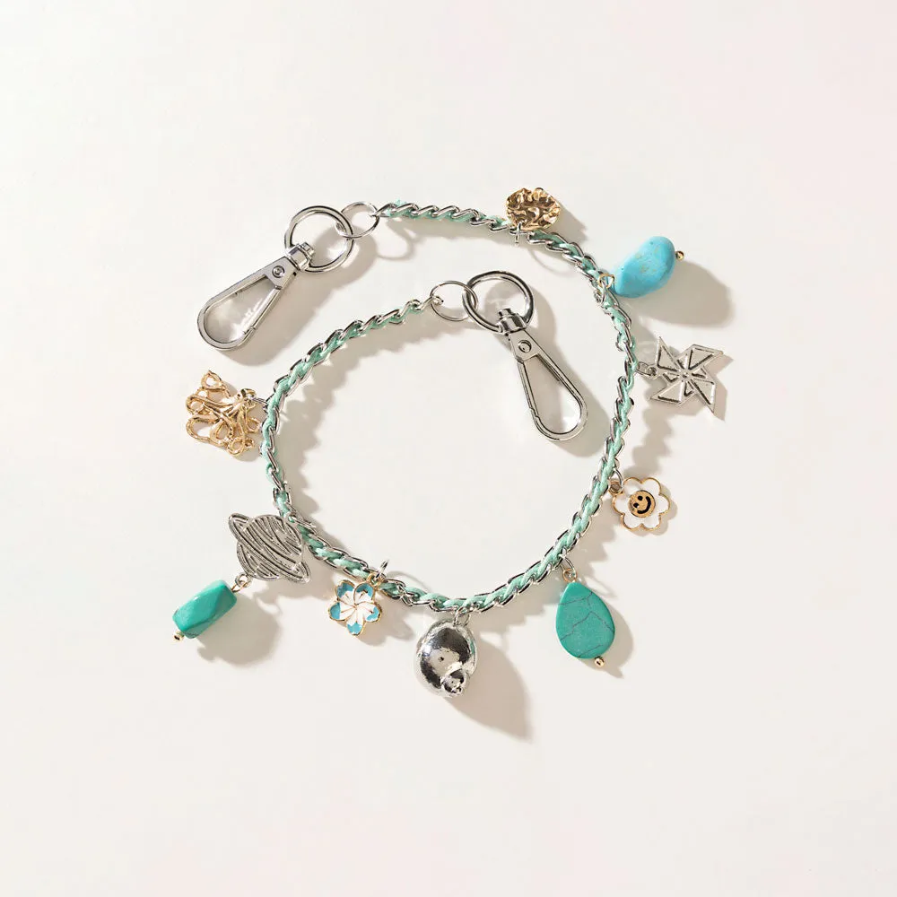 Seaside Relic Bag Charm in Lagoon Blue sold by Myra Bag product image thumbnail 5