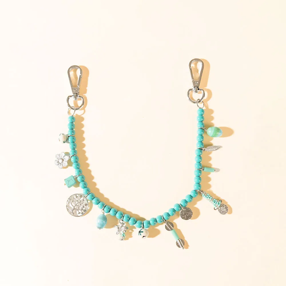 Seaside Relic Bag Charm in Lagoon Blue sold by Myra Bag