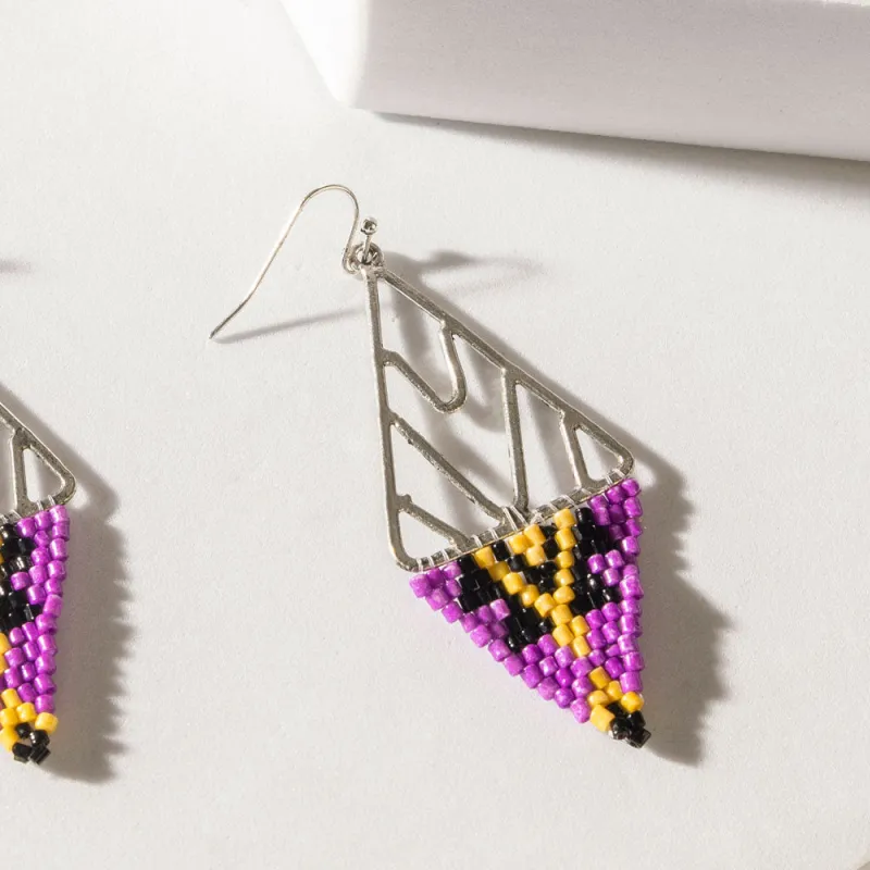 The Maya Earrings in Amethyst Black sold by Myra Bag