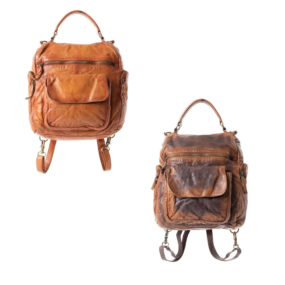Trek Terra Leather Backpack Variant Combo sold by Myra Bag