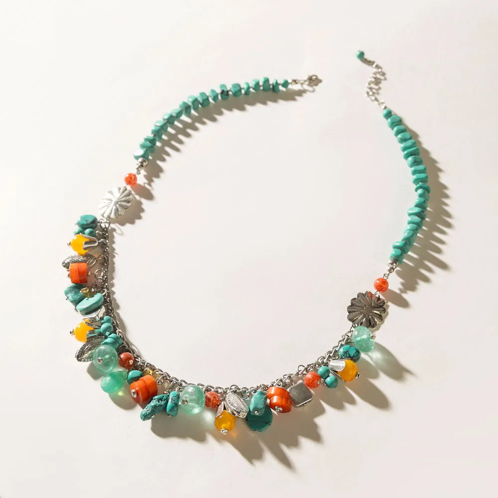 Mesa Mosaic Necklace in Sunset Turquoise sold by Myra Bag product image thumbnail 2