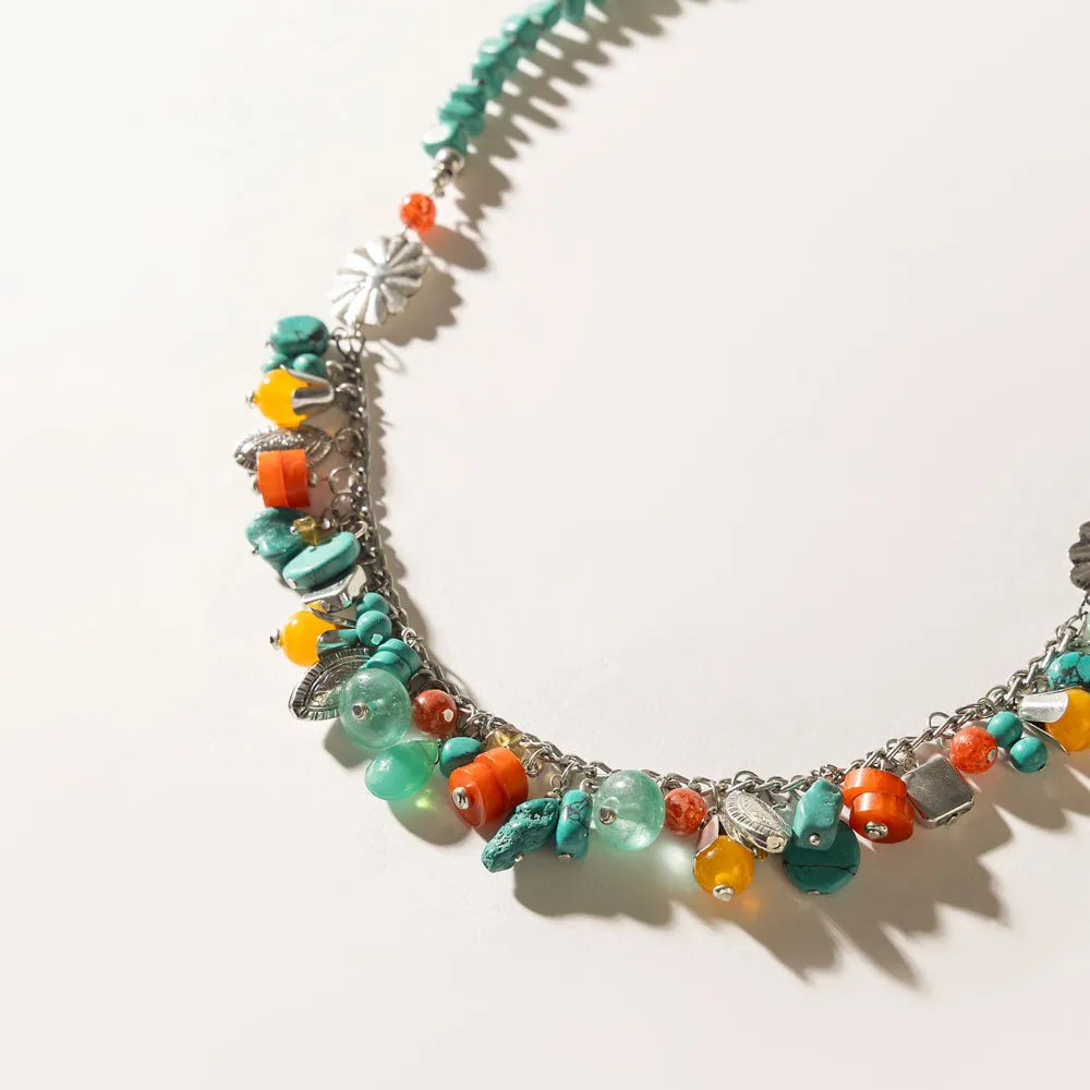 Mesa Mosaic Necklace in Sunset Turquoise sold by Myra Bag product image thumbnail 3