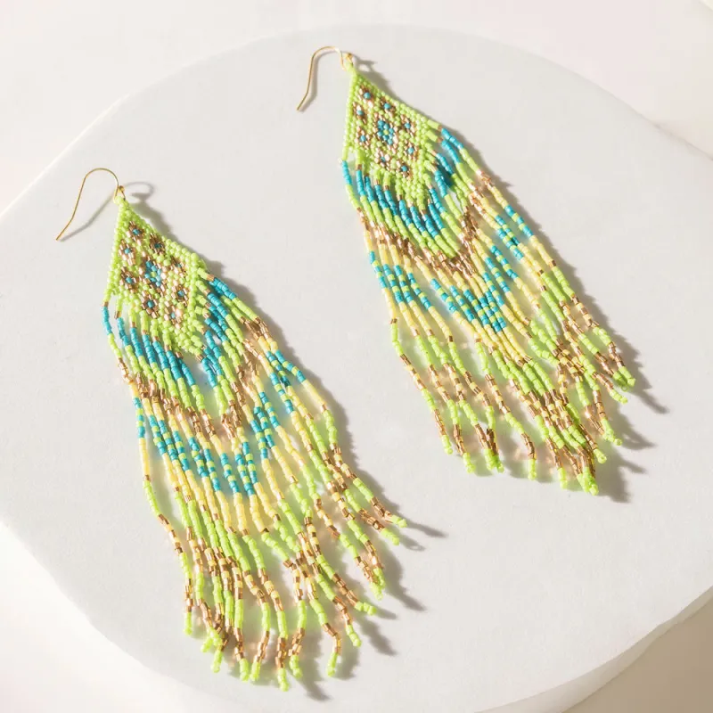 Calypso Bloom Earrings in Cactus Lime sold by Myra Bag