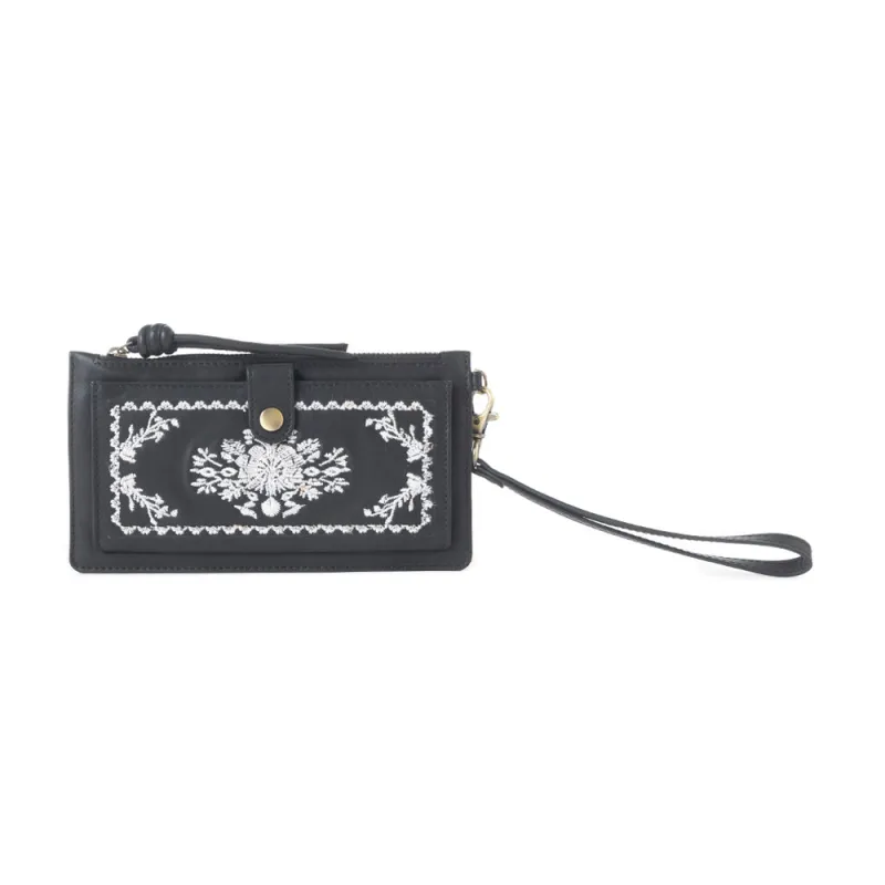Azure Mesa Leather Wallet in Black sold by Myra Bag