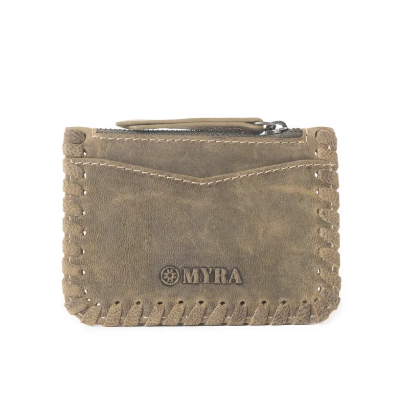 Outlander Edge Western Embroided Credit Card Holder in Brown sold by Myra Bag