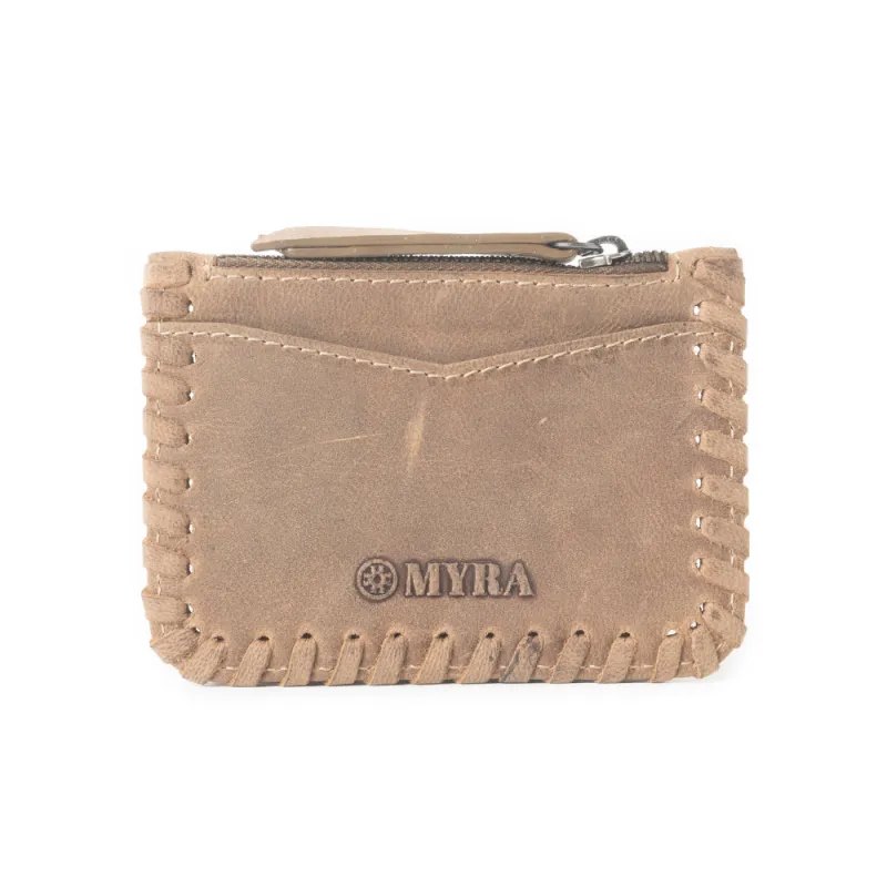 Outlander Edge Western Embroided Credit Card Holder In Beige sold by Myra Bag