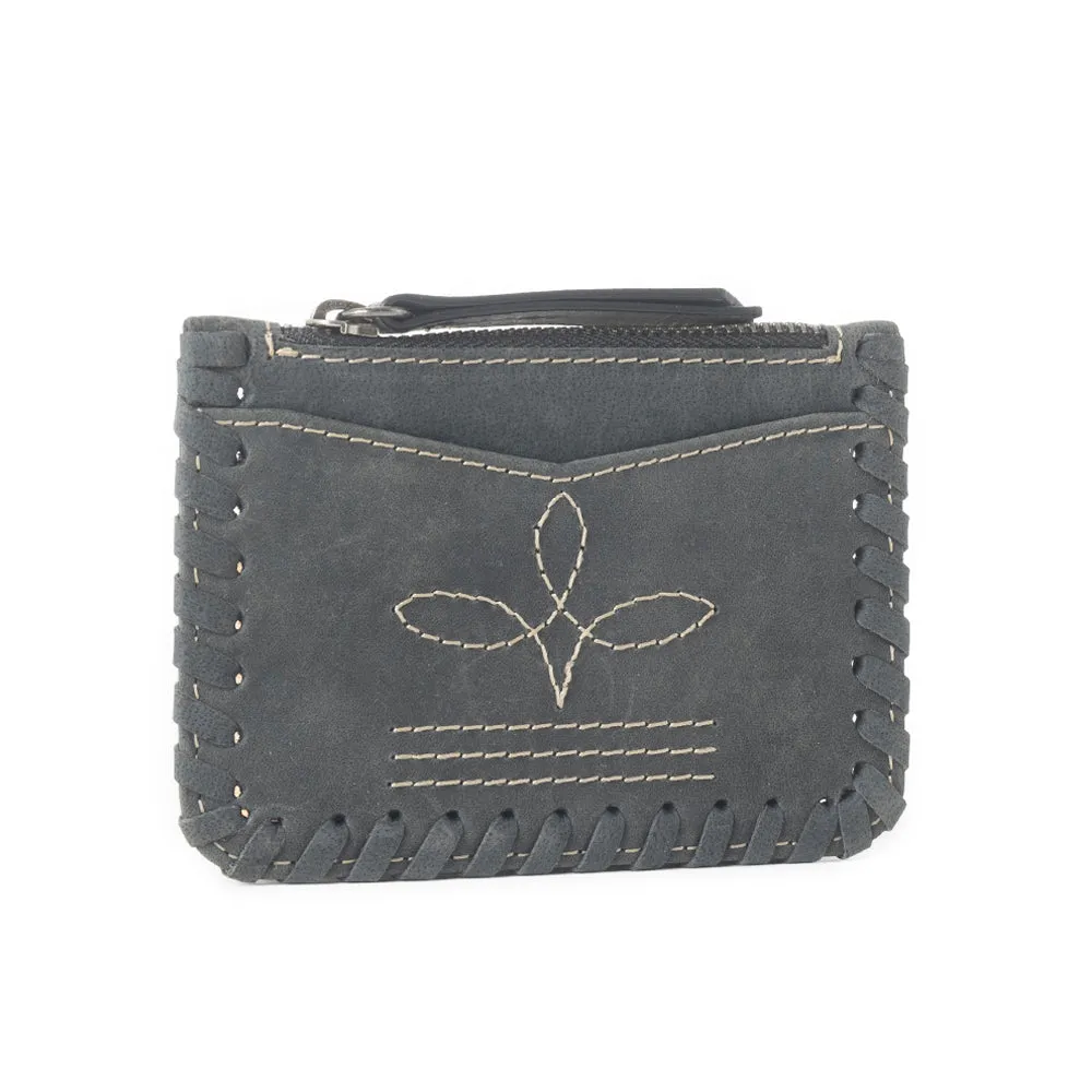 Outlander Edge Western Embroided Credit Card Holder in Ash Grey sold by Myra Bag product image thumbnail 2
