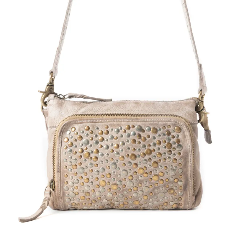 Mossveil Leather Bag in Beige sold by Myra Bag