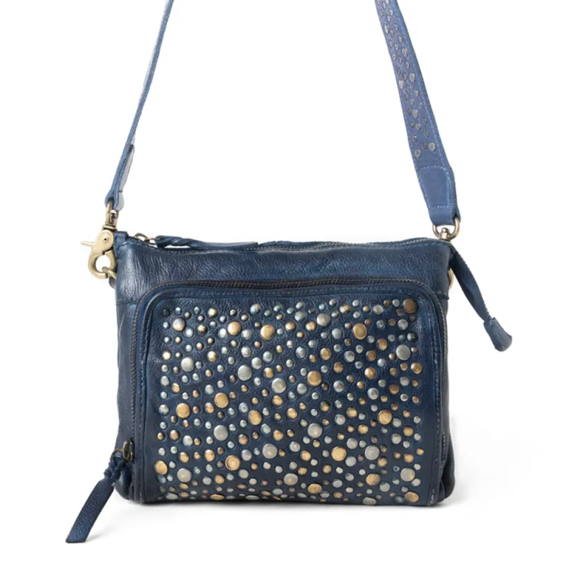 Mossveil Leather Bag in Blue sold by Myra Bag