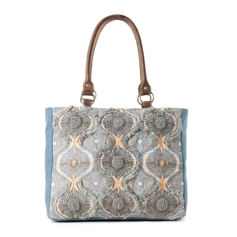 Seabound Mosaic Crossbody Bag in Faded Blue sold by Myra Bag