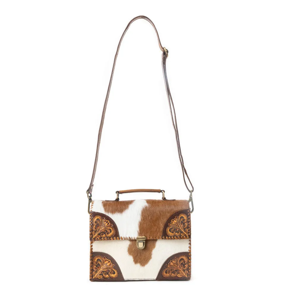 Dakota Dusk Handtooled Bag in Saddle Dust & Moonlight sold by Myra Bag product image thumbnail 2
