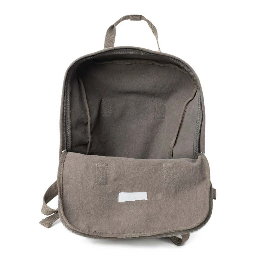 Pioneer Trek Canvas Backpack Bag in Grey sold by Myra Bag product image thumbnail 4