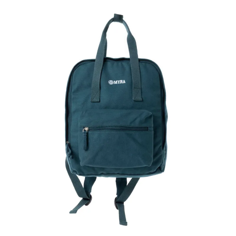 Pioneer Trek Canvas Backpack Bag in Blue sold by Myra Bag