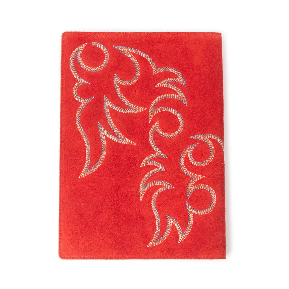 Texas Blaze Embroidered Leather Diary in Scarlet Red sold by Myra Bag product image thumbnail 2