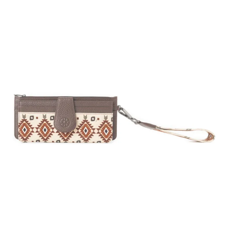 Solstice Weave Woven Wallet in Terracotta White sold by Myra Bag