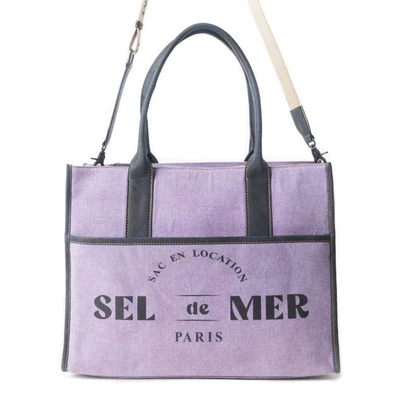 Sel de Mer Tote Bag in Purple sold by Myra Bag