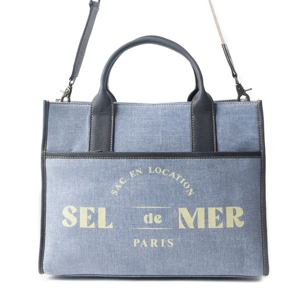 Sel de Mer Shoulder Bag in Blue sold by Myra Bag