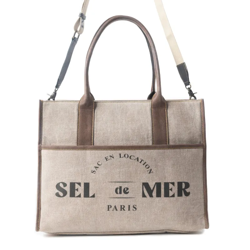 Sel de Mer Tote Bag in Old Mill White sold by Myra Bag